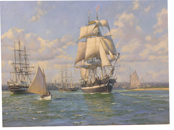 "The whaleship "Essex" leaves Nantucket, August 12th, 1819."