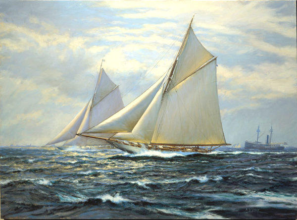 "A Race To Remember. "Vigilant" and "Valkyrie II", Race 3, America's Cup, October 13th, 1893."